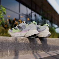 Adidas Adizero Boston 12 Aurora White Zero Metallic Green Spark Fixed