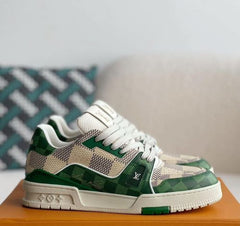 LOUIS VUITTON TRAINER DAMIER GREEN WHITE