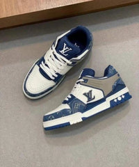 LOUISS VUITTON MID DENIM SNEAKER