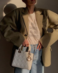 Dior Lady My ABC Elite Quality With OG Box & Dus Bag & scarf WIth Star Charm (White-292)