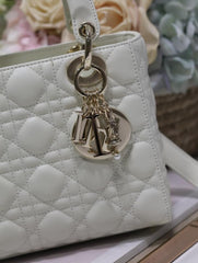 Dior Lady My ABC Elite Quality With OG Box & Dus Bag & scarf WIth Star Charm (White-292)