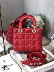 Dior Lady My ABC Elite Quality With OG Box & Dus Bag & scarf WIth Star Charm (Red-295)