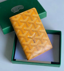 Goyard Saint Pierre Wallet Yellow With OG Box High Quality
