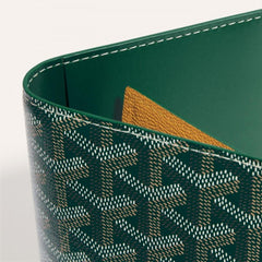 Goyard Grenelle Passport Holder Cover With OG Box & Dust Bag (804 Green)