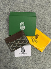 Goyard Saint Sulpice Card Holder Wallet With Dust & OG Box Brown 9636