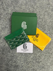 Goyard Saint Sulpice Card Holder Wallet With Dust & OG Box Green 9636