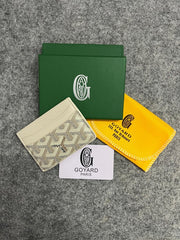 Goyard Saint Sulpice Card Holder Wallet With Dust & OG Box Grey 9636