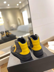 Balmain B Skate High Top Sneakers Black Yellow
