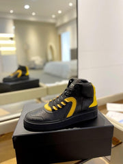 Balmain B Skate High Top Sneakers Black Yellow