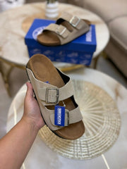 Birkenstock Arizona Slides Suede Bage