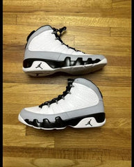 Air Jordan 9 Retro Barons White Black Gray