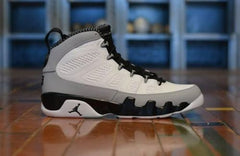 Air Jordan 9 Retro Barons White Black Gray
