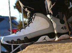 Air Jordan 9 Retro Barons White Black Gray