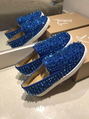 christian Louboutin Blue Slipon Sneakers