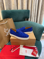 christian Louboutin Blue Slipon Sneakers