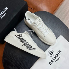 Balmaiin B Court Sneaker white/Black Leather Sneakers
