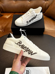 Balmaiin B Court Sneaker white/Black Leather Sneakers