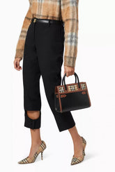 Burberry Baby Title Bag In Vintage Check Leather With OG & Dust Bag (3317)