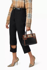 Burberry Baby Title Bag In Vintage Check Leather With OG & Dust Bag (3317)