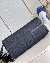 Louis Vuitton LV M44810 Keepall Bandoulire Premium Monogram Unisex Duffle Bag With Dust Bag & Accessories (Black - 861)