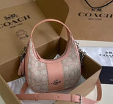 Coach Carmen Shoulder Bag With OG Box Dust Bag 681214 Light Pink Cloth