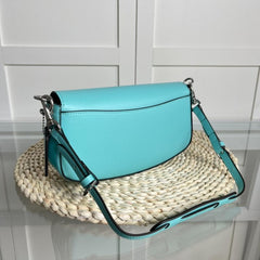 Coach Andrea Shoulder Bag With OG Box & Dust Bag (Blue 63384)