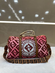 Fendi Duffle bag and Belt branding and inside Branding model