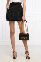 Versace Jeans Couture Saffiano Lock Crossbody Bag With OG Gift Box & Dust Bag (Black - VA029)