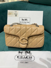 Coach Soft Apricot Tabby 26 Quilted Medium Leather Shoulder Bag With OG Box Dust Bag (CP-150-Apricot)