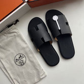 Hermes IZMIR Slides ALL BLACK WITH CARRY BAG DUST BAG OG BOX
