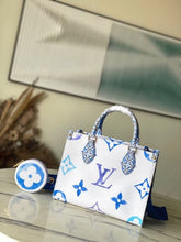 Louis Vuitton LV M22976 On The Go Pochette With OG Double Box & Dust Bag - Coin Pouch (White Blue - 620)
