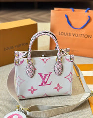 Louis Vuitton LV M22976 On The Go Pochette With OG Double Box & Dust Bag - Coin Pouch (White Pink - 621)