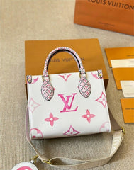 Louis Vuitton LV M22976 On The Go Pochette With OG Double Box & Dust Bag - Coin Pouch (White Pink - 621)