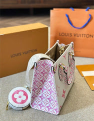 Louis Vuitton LV M22976 On The Go Pochette With OG Double Box & Dust Bag - Coin Pouch (White Pink - 621)