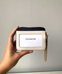Coach Zip Card Case Mini Wallet With Original Box