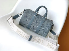 Louis Vuitton Lv Monogram Washed Denim High Quality Mini Duffle Bag With Double Box Packing M22762 Denim