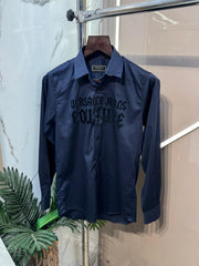 VERSACE IMPORTED FRONT VELVET LETTER EMBOSSED VERY PREMIUM PARTY WEAR SHIRT