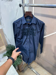 VERSACE IMPORTED FRONT VELVET LETTER EMBOSSED VERY PREMIUM PARTY WEAR SHIRT