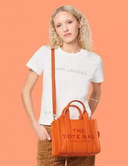 Marc Jacobs Medium The Tote Bag With OG Box & Dust Bag & Shoulder Strap (Orange - 460)
