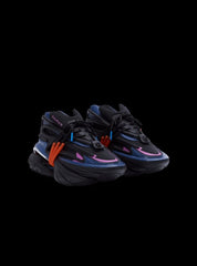 Balmain Unicorn sneakers neoprene and leather Black Blue Pink