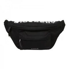Givenchy Waist Nylon Pouch Track Belt Bag Signature With Dust Bag (G7172 Black)