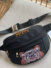 Kenzo Waist Nylon Pouch Track Belt Bag Signature With Dust Bag (K131 Black Purple)