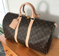 Louis Vuitton Keepall 55 Premium Leather Duffle With lock&Key DustCover
