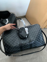 Louis Vuitton Keepall 55 Premium Leather Duffle With lock&Key DustCover