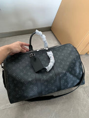 Louis Vuitton Keepall 55 Premium Leather Duffle With lock&Key DustCover