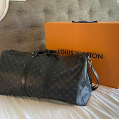 Louis Vuitton Keepall 55 Premium Leather Duffle With lock&Key DustCover