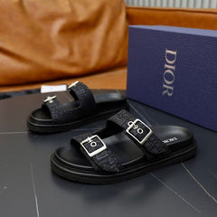 UA Dior Aqua Sandal All Black Oblique jacquard