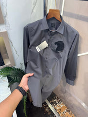 ARMANI EXCHANGE IMPORTED FRONT STONE GLITTER PATCH VERY PREMIUM FULL SLEEVES SHIRT