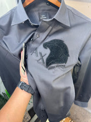 ARMANI EXCHANGE IMPORTED FRONT STONE GLITTER PATCH VERY PREMIUM FULL SLEEVES SHIRT