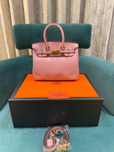 Hermes Powder Pink Togo Leather Rose Gold Hardware Birkin Bag With Dust Bag & OG Box (BK25 Powder Pink)